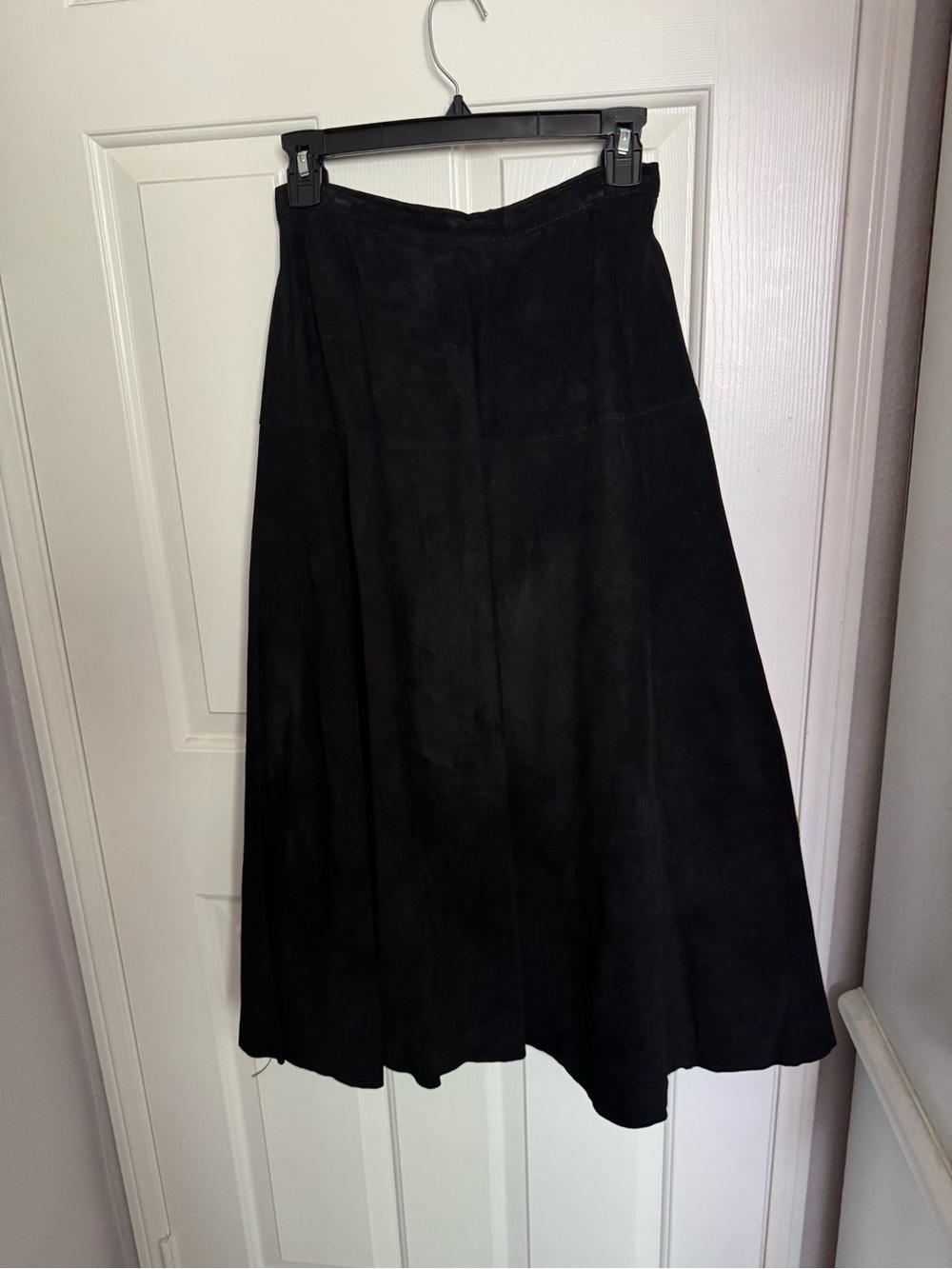 Black A-Line Midi Skirt - Women's